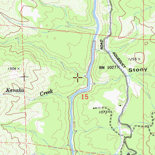 Topographic Map of Kanaka Creek, CA