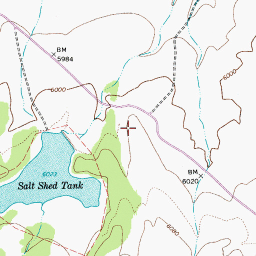 Topographic Map of Salt Shed Dam, AZ