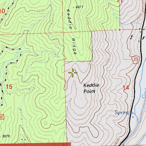 Topographic Map of Keddie Point, CA