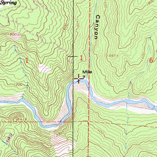 Topographic Map of Kelly Canyon, CA