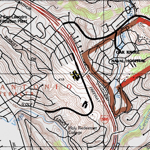 Topographic Map of Independent Study Sojourner High School, CA