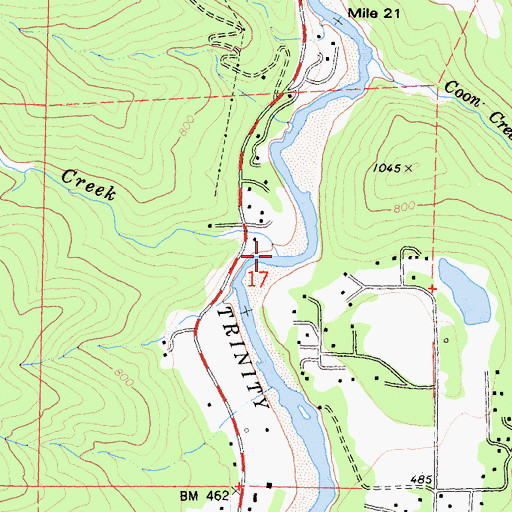 Topographic Map of Kirkham Creek, CA