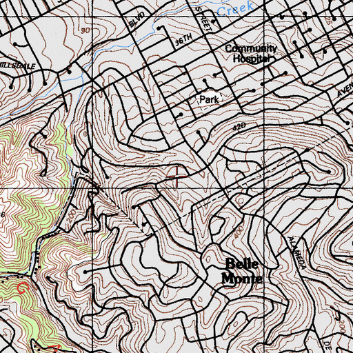 Topographic Map of Knolls Elementary School (historical), CA