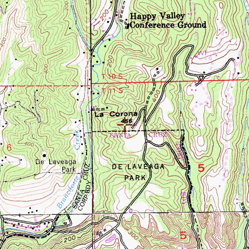 Topographic Map of La Corona, CA