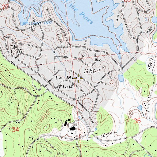 Topographic Map of La Mar Flat, CA