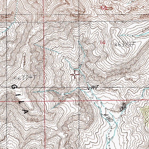 Topographic Map of Talley Spring, AZ