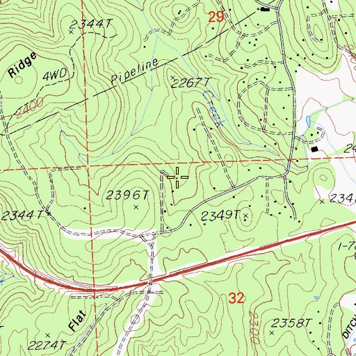 Topographic Map of Last Chance Mine, CA