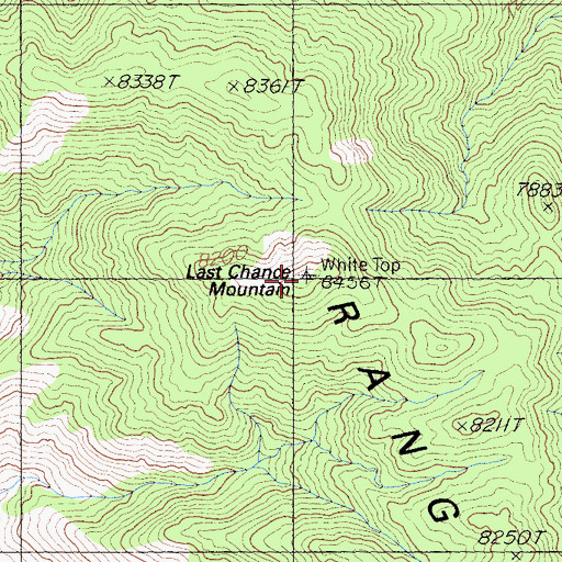 Topographic Map of Last Chance Mountain, CA