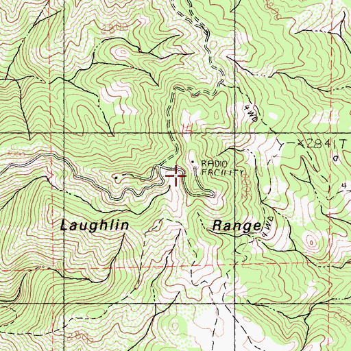 Topographic Map of Laughlin Range, CA