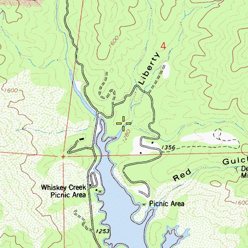 Topographic Map of Liberty Gulch, CA