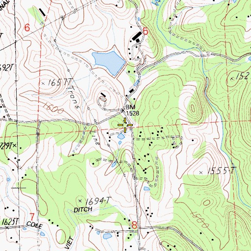 Topographic Map of Limekiln School, CA