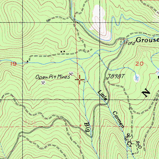 Topographic Map of Little Carmen Creek, CA