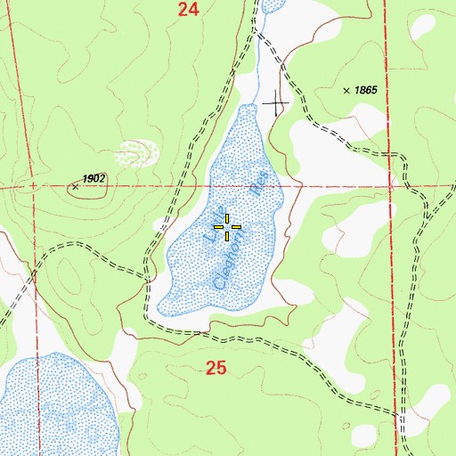 Topographic Map of Little Cleghorn Reservoir, CA