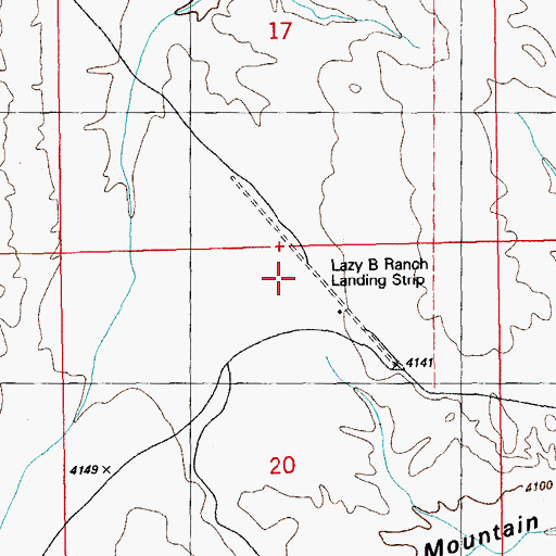 Topographic Map of Lazy B Ranch Airstrip (historical), AZ