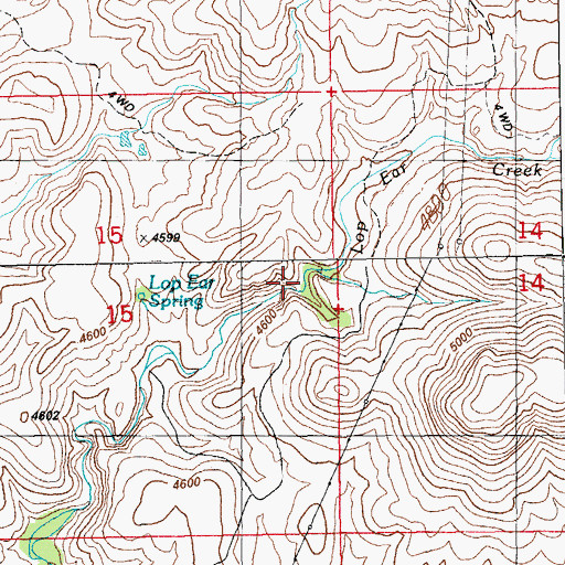 Topographic Map of Lop Ear Spring, AZ