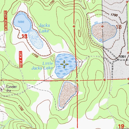 Topographic Map of Little Jacks Lake, CA