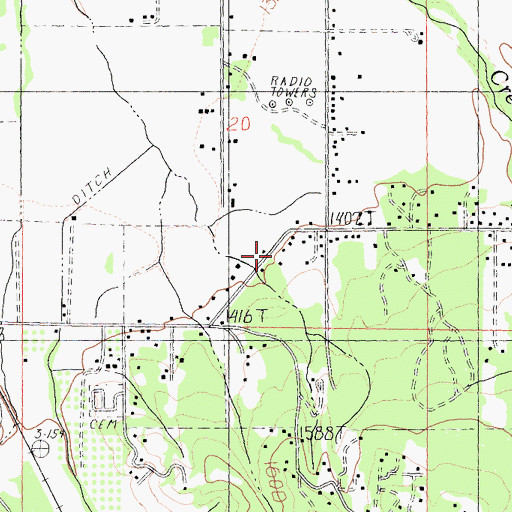 Topographic Map of Little Lake Valley, CA