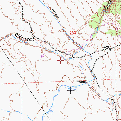 Topographic Map of Little Wildcat Creek, CA