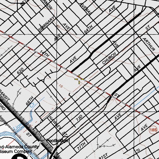 Topographic Map of Lockwood School, CA