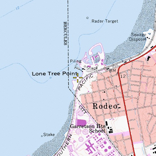 Topographic Map of Lone Tree Point, CA