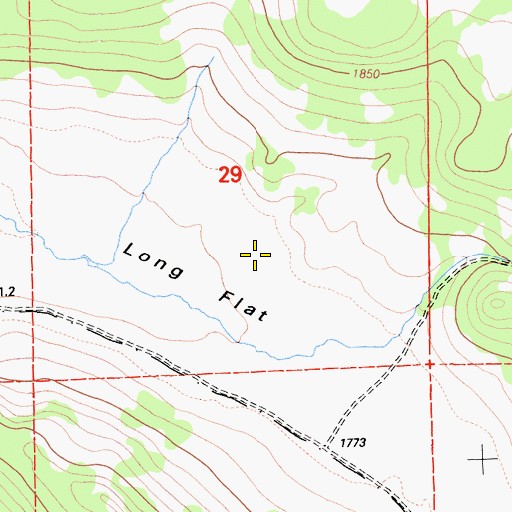 Topographic Map of Long Flat, CA