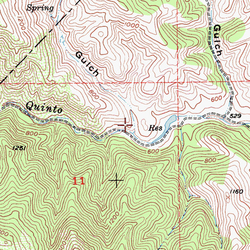 Topographic Map of Long Gulch, CA