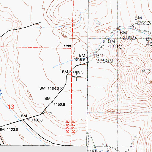 Topographic Map of Long John Canyon, CA