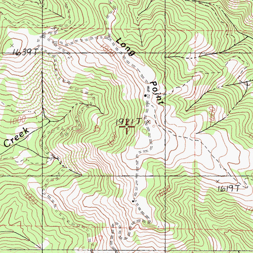 Topographic Map of Long Point, CA