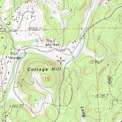 Topographic Map of Long Ravine, CA