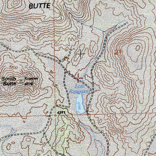 Topographic Map of Lost Reservoir, CA