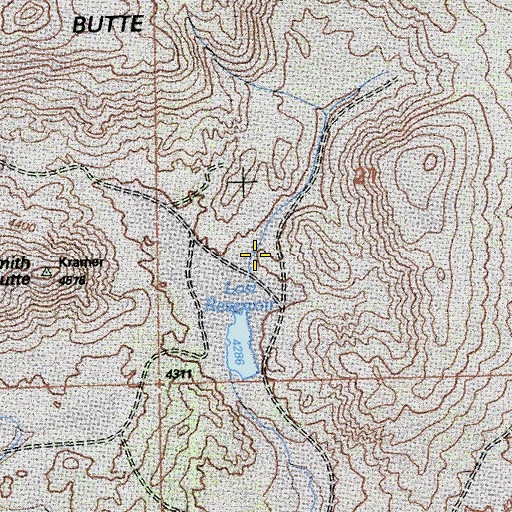 Topographic Map of Lost Reservoir, CA