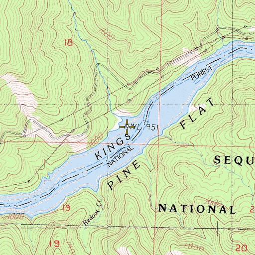 Topographic Map of Lower Rancheria Creek, CA