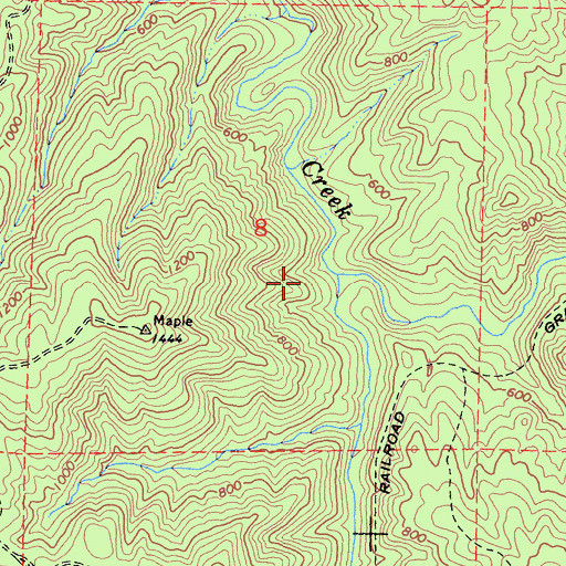 Topographic Map of M Line Creek, CA