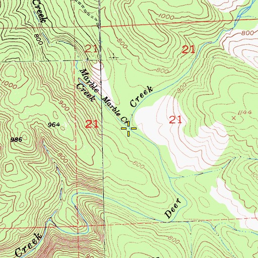 Topographic Map of Marble Creek, CA