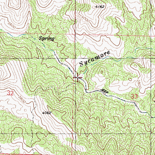 Topographic Map of Arrowweed Canyon, AZ