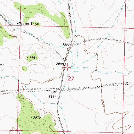 Topographic Map of Bacon Tank, AZ