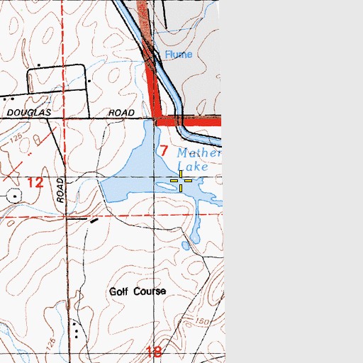 Topographic Map of Mather Lake, CA