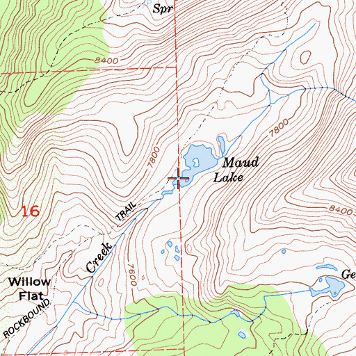 Topographic Map of Maude Lake, CA