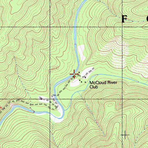 Topographic Map of McCloud River Club, CA