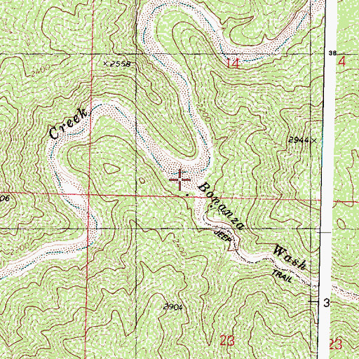 Topographic Map of Bonanza Wash, AZ
