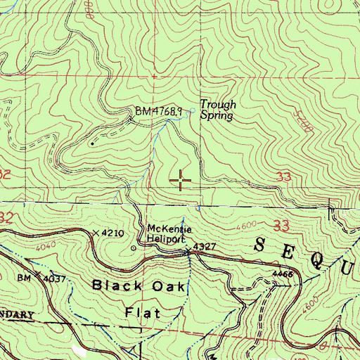Topographic Map of McKenzie Guard Station, CA