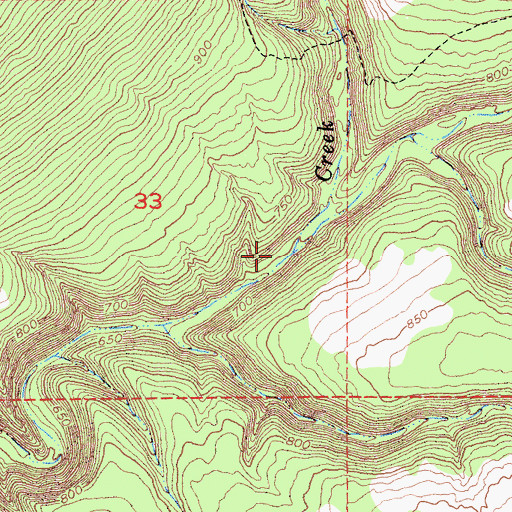 Topographic Map of Meeker Creek, CA