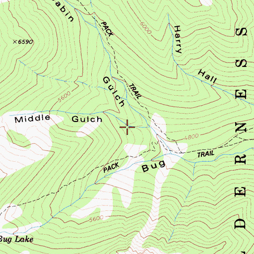 Topographic Map of Middle Gulch, CA