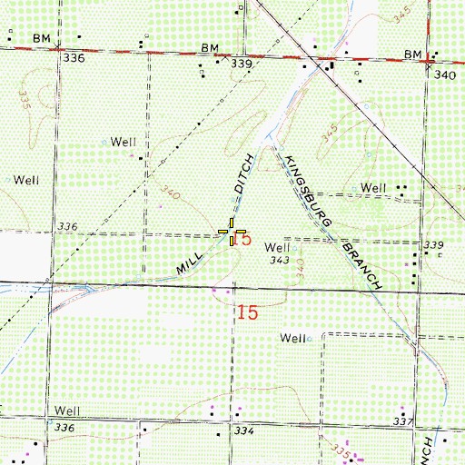 Topographic Map of Mill Ditch, CA