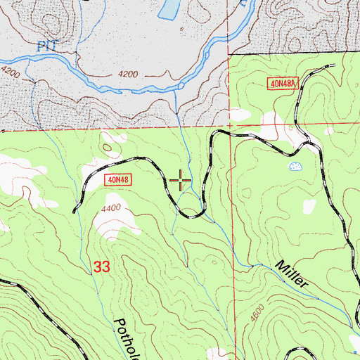 Topographic Map of Miller Gulch, CA