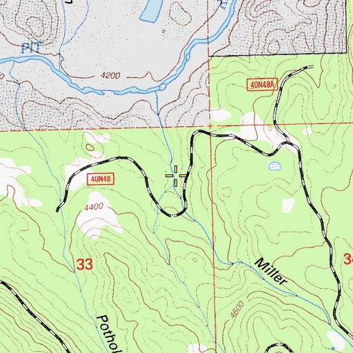 Topographic Map of Miller Gulch, CA