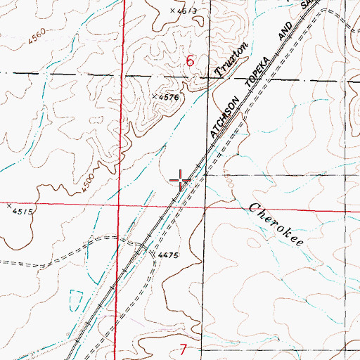 Topographic Map of Cherokee Wash, AZ