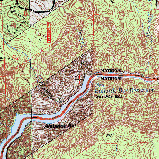 Topographic Map of Missouri Creek, CA
