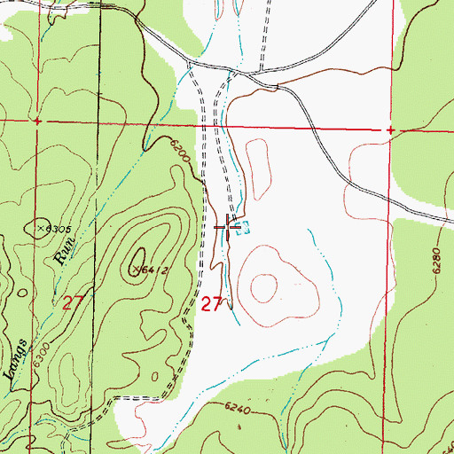 Topographic Map of Crosby Reservoir, AZ