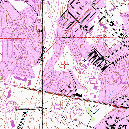 Topographic Map of Starlight Elementary School, CA